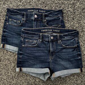 AMERICAN EAGLE | HIGH RISE DENIM SHORTIE | SZ 4